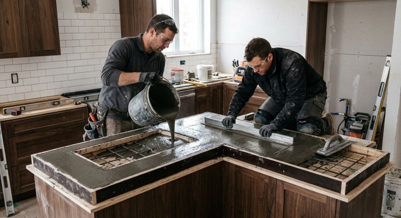 Concrete Countertop Pouring in Napa, CA