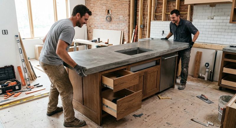 Concrete Counter Installation in Santa Rosa, CA