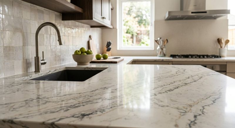 Quartz Slab Installation in Roseville, CA
