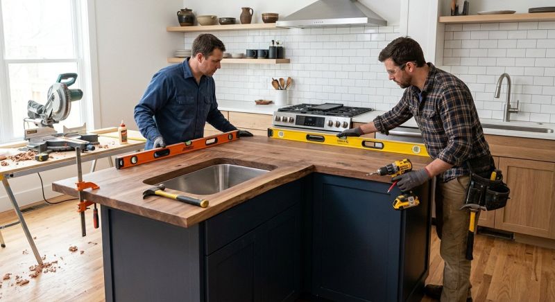 Wood Countertop Installation in Sonoma County, CA